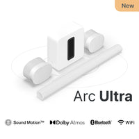 9.1.4 Sonos Immersive Set with Arc Ultra, Sub (Gen 3) and Era 300 Pair