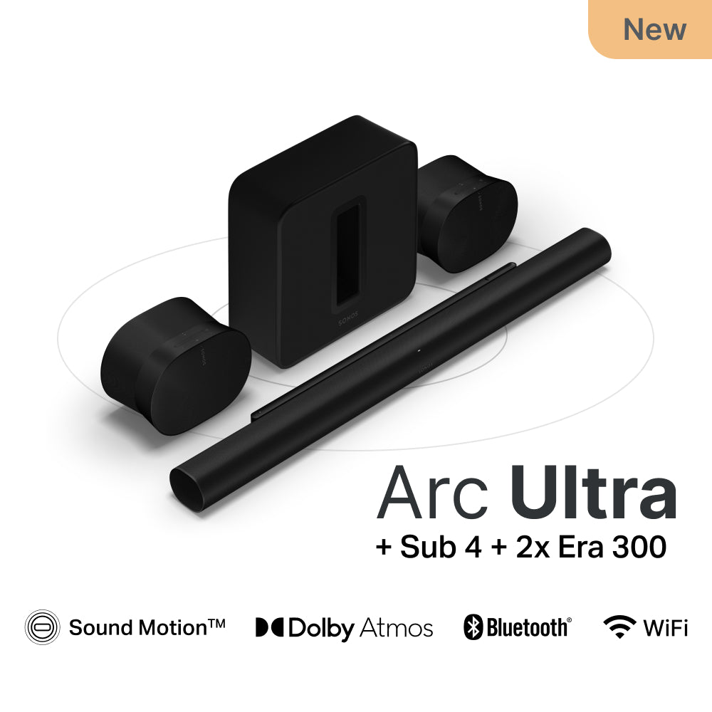 Sonos 9.1.4 Sonos Immersive Set with Arc Ultra, Sub 4 and Era 300 Pair (VIP)