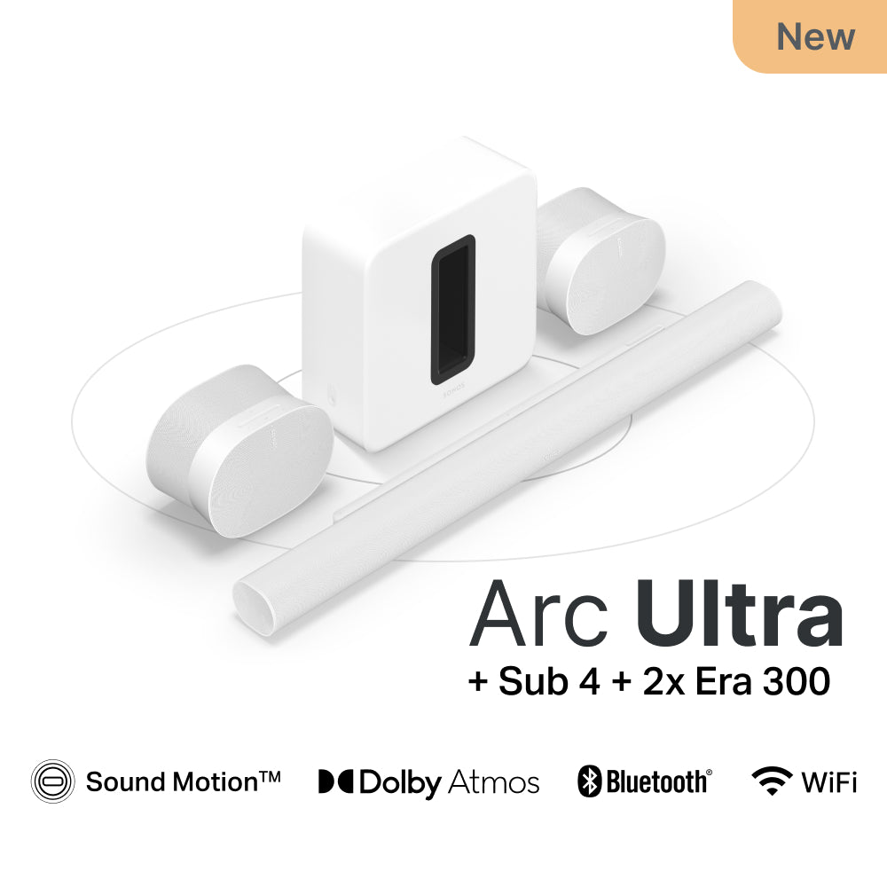 9.1.4 Sonos Immersive Set with Arc Ultra, Sub 4 and Era 300 Pair